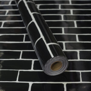 Ladrillo Negro | Papel Pvc Autoadhesivo