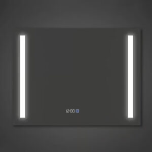 Espejo Luz Led Touch Con Reloj | K306
