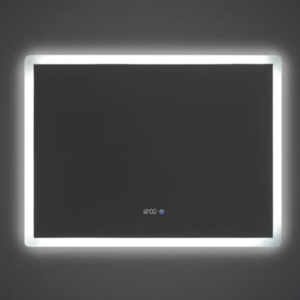 Espejo Luz Led Touch Con Reloj | K207