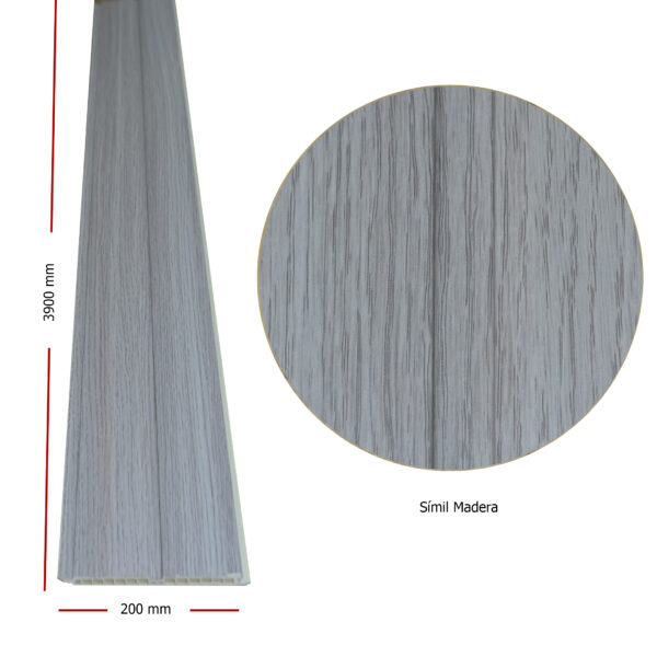Gris Símil Madera | Machimbre Cielorraso de PVC - Image 2