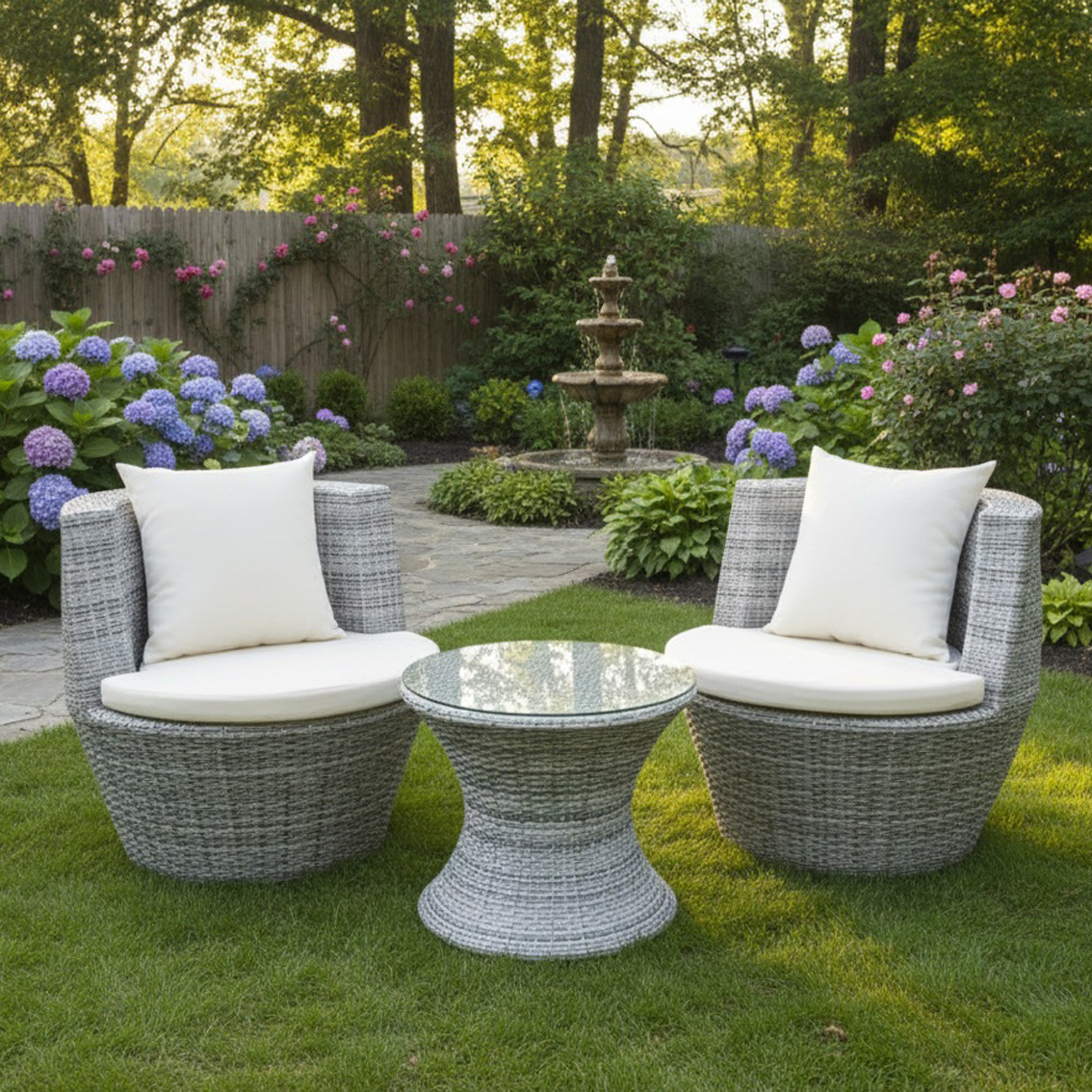 Set de Muebles Rattán Sintético 3 Piezas | Mod.959