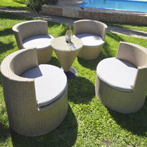 Set de Muebles Rattán Sintético 5 Piezas | Mod.1007