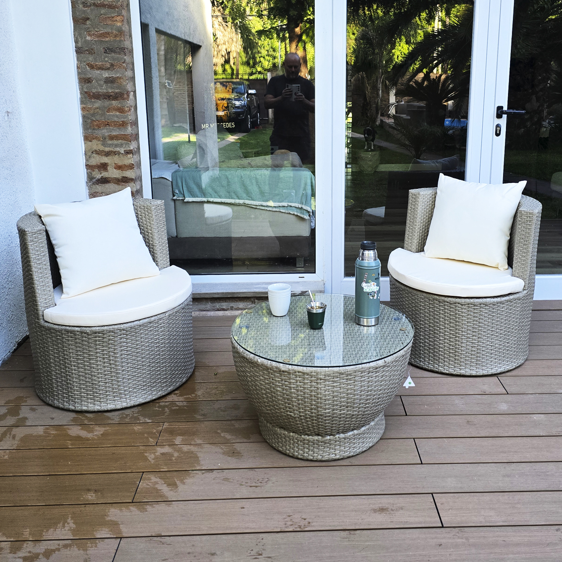 Set de Muebles Rattán Sintético 3 Piezas | Mod.959