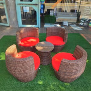 1133 | Set Muebles Apilables de Rattan sintético x 5 Piezas