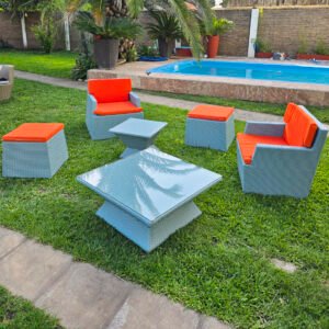 1069 | Set Muebles Apilables de Rattan sintético x 6 Piezas